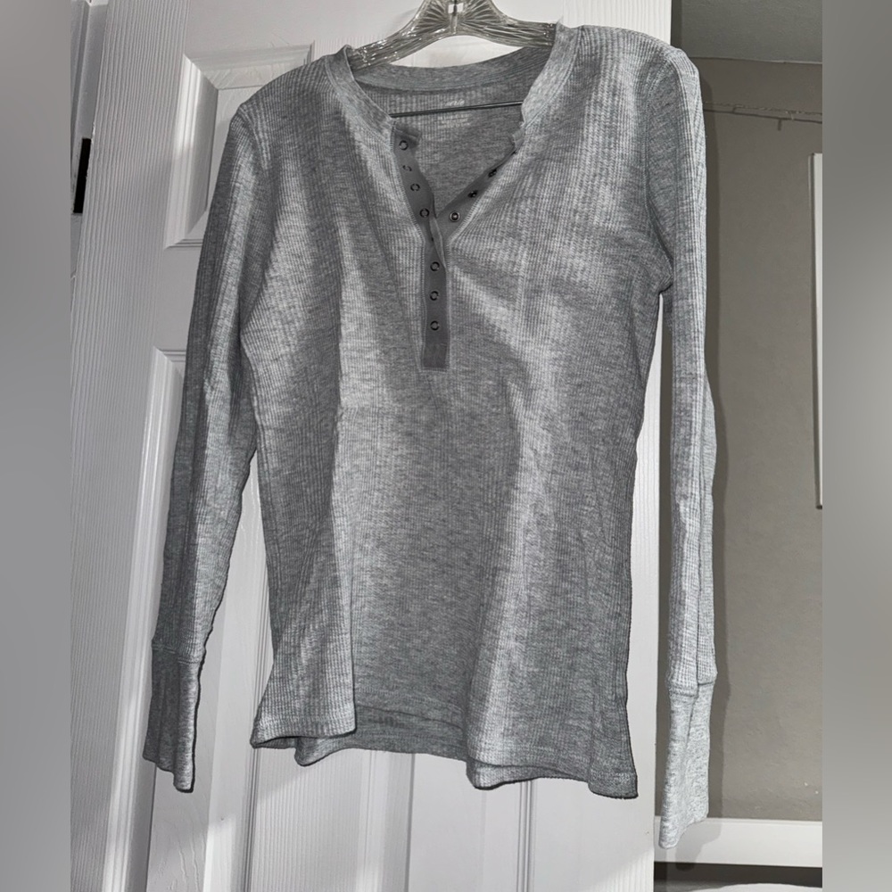 Aerie Grey Thermal Longsleeve Shirt